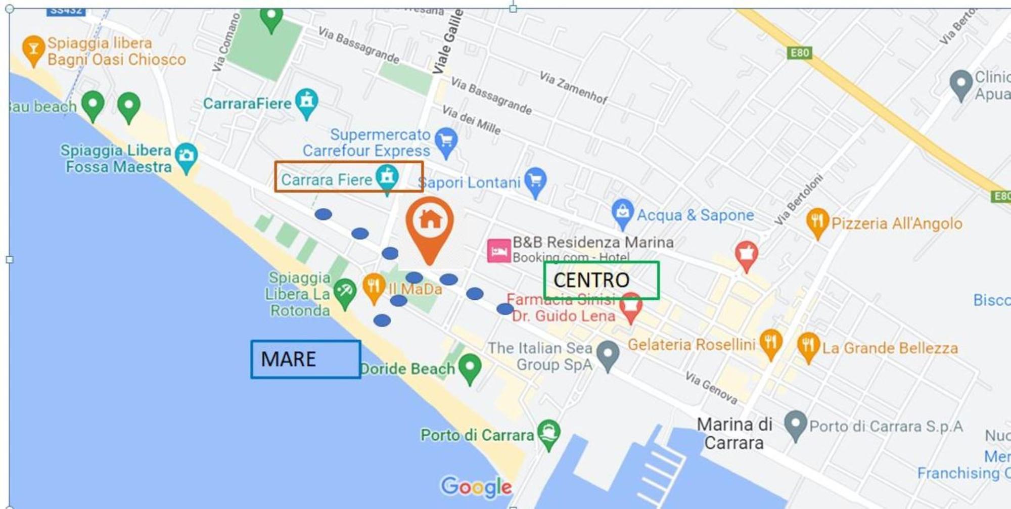 Appartamento Stella Marina A Due Passi Dal Mare E Dal Centro Marina Di Carrara Exteriör bild